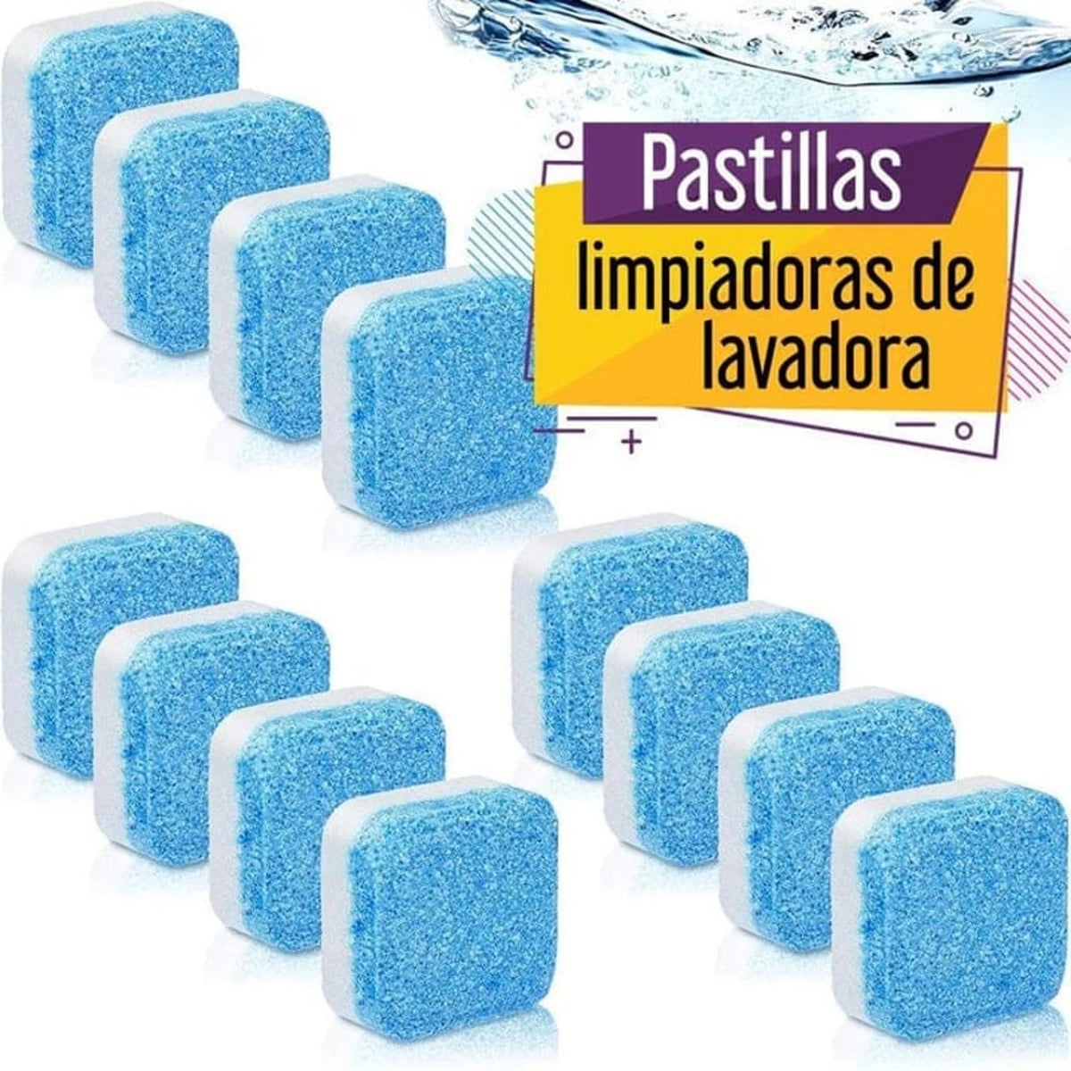 PASTILLAS LIMPIADORAS DE LAVADORA - KIT DE 12 PASTILLAS