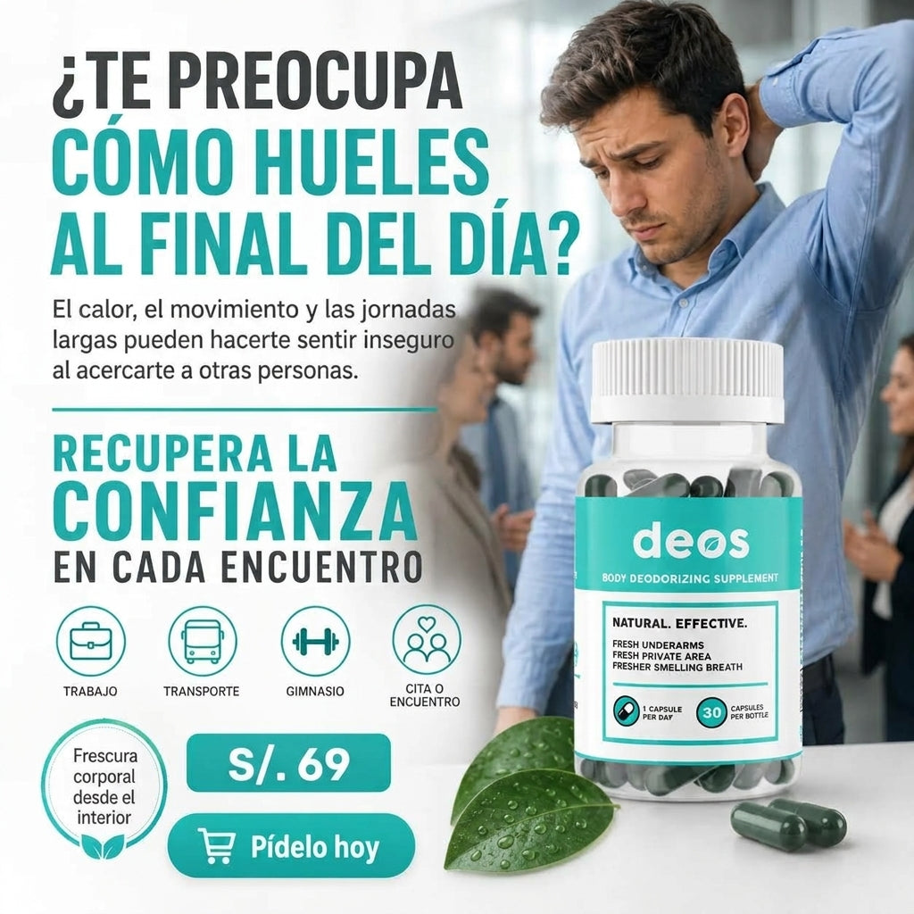 DEOS® — La Fórmula Viral Contra el Mal Olor Corporal